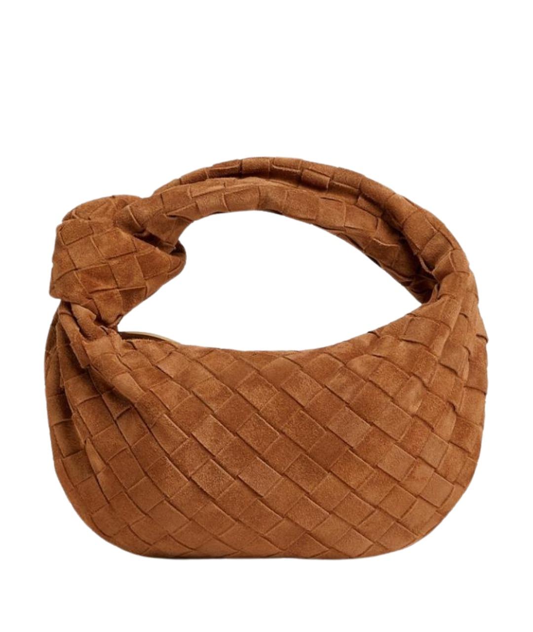 BOTTEGA VENETA Коричневая замшевая сумка с короткими ручками, фото 1