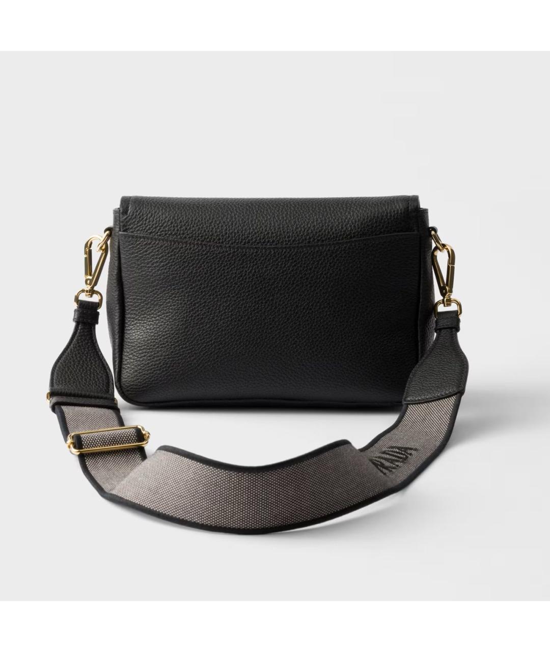 PRADA Черная кожаная сумка через плечо, фото 3