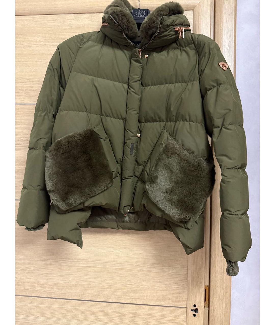 DIEGO M Хаки пуховик, фото 4