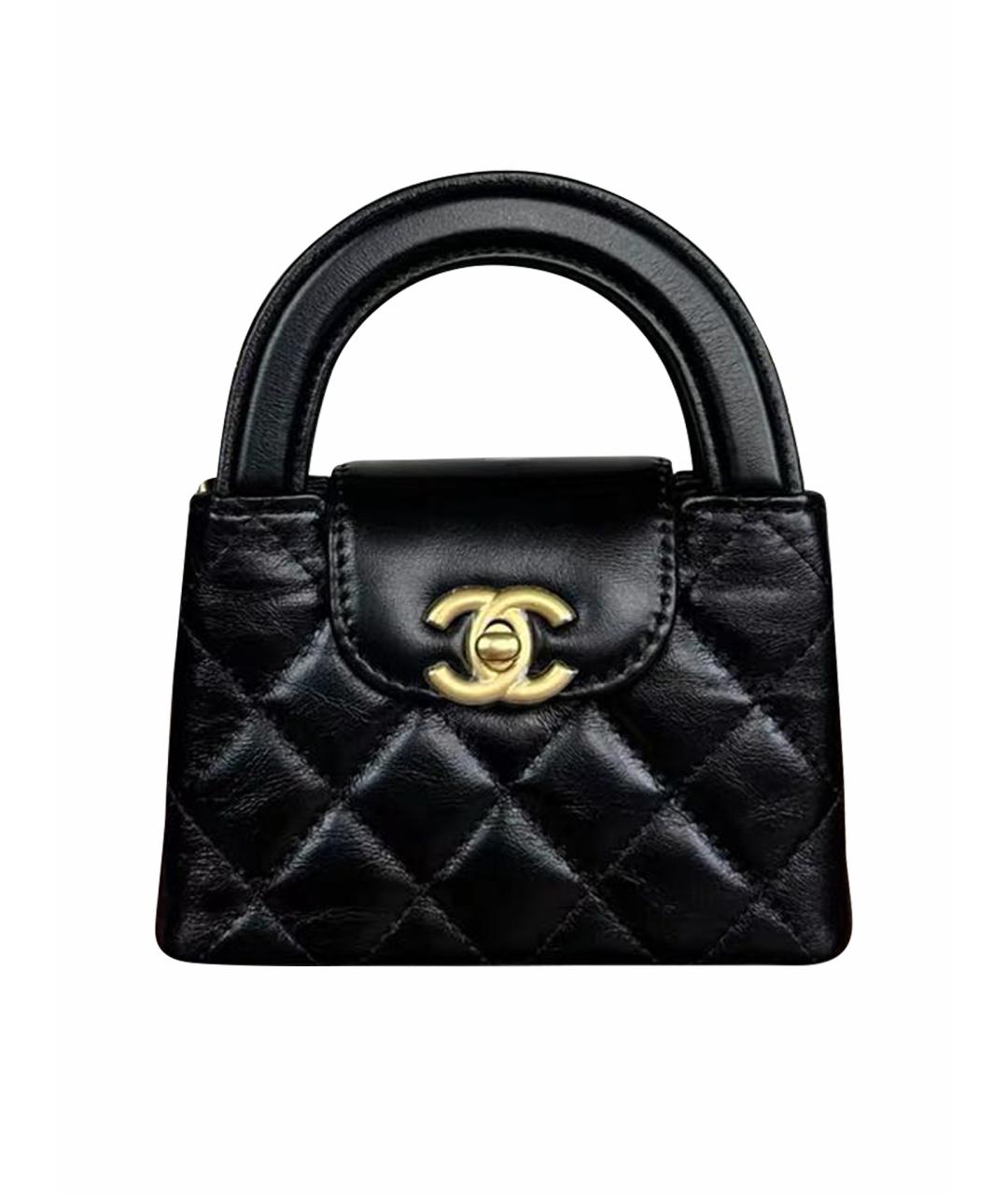 CHANEL Черная кожаная сумка через плечо, фото 1