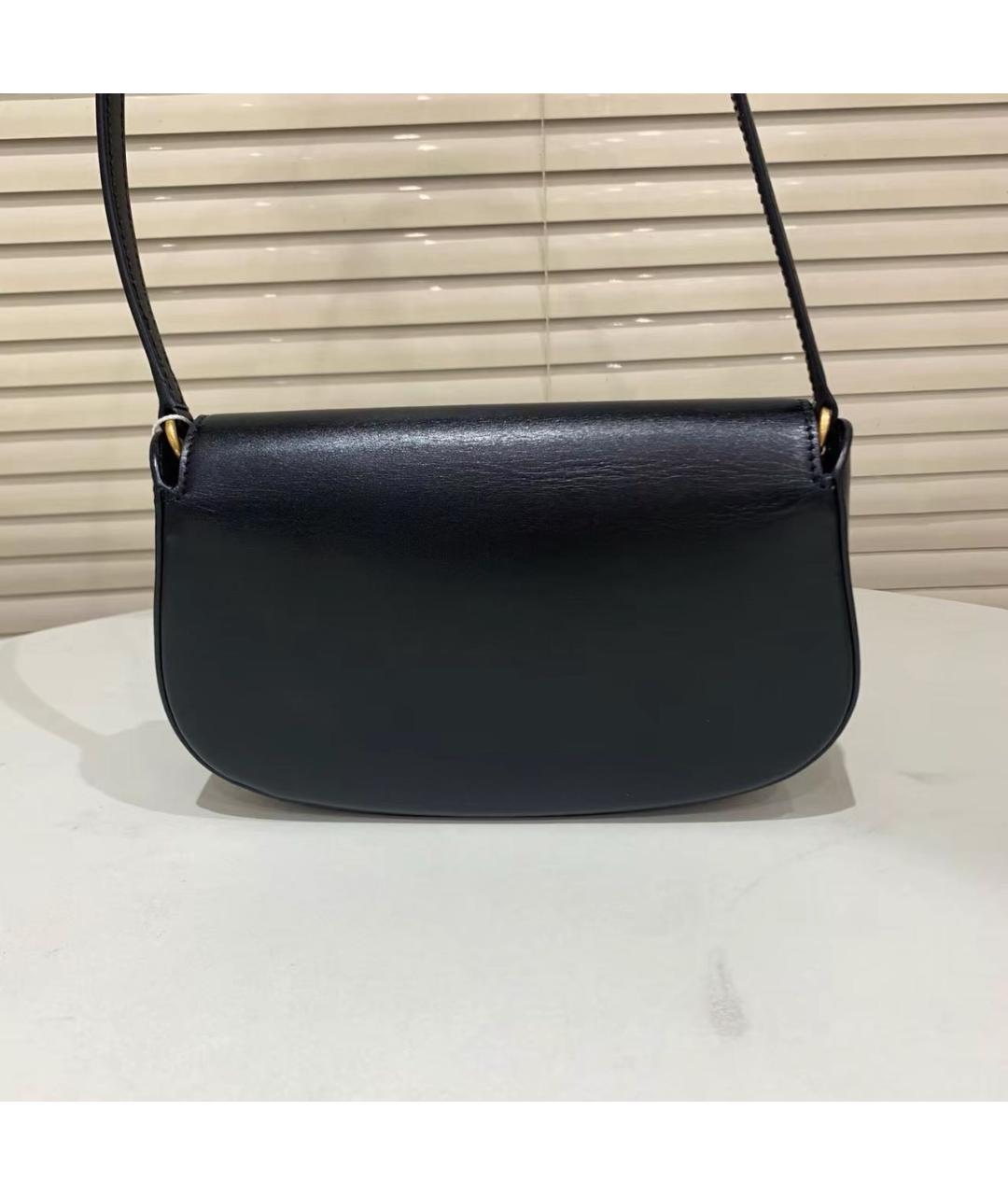 SAINT LAURENT Черная кожаная сумка через плечо, фото 4