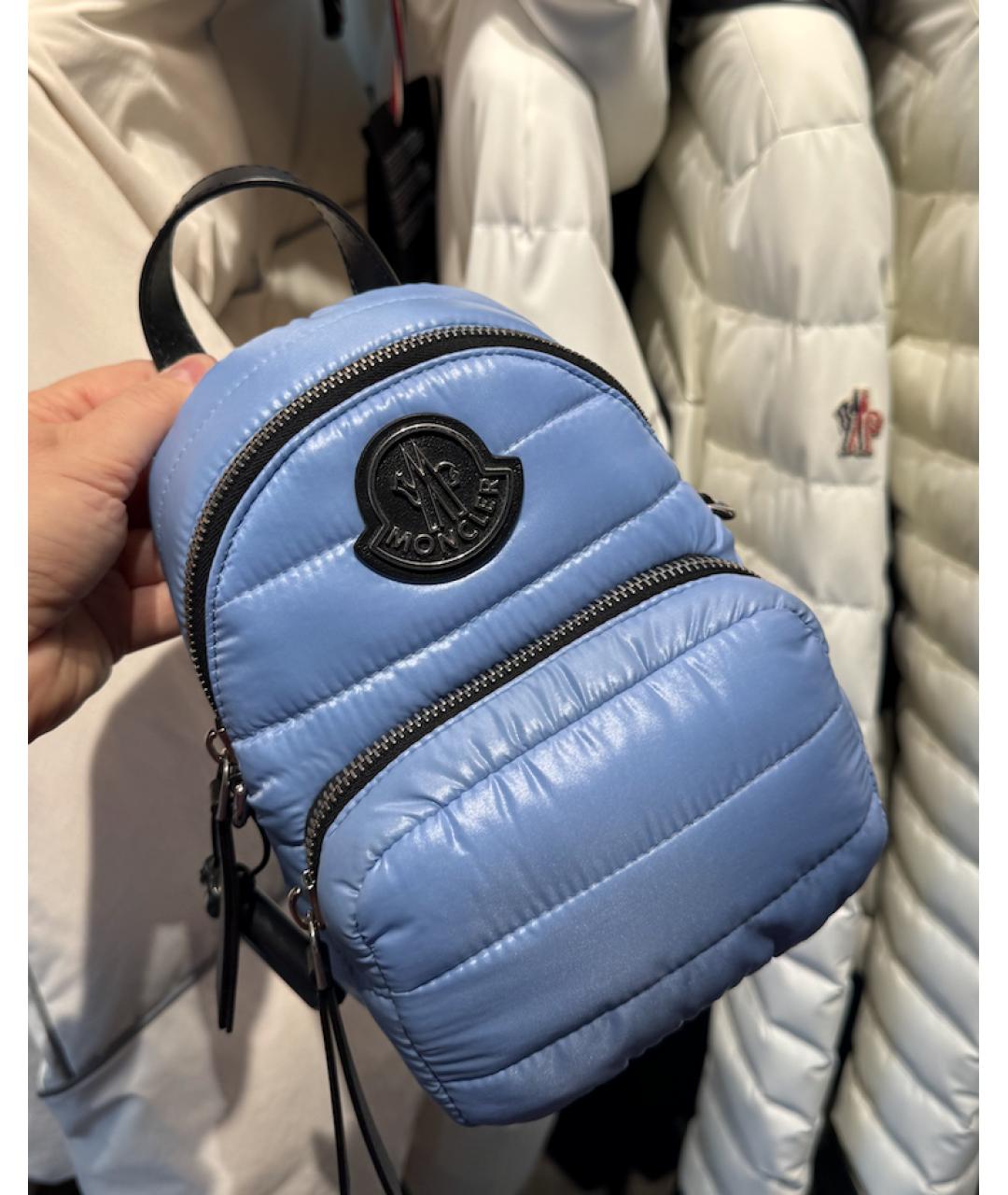 MONCLER Голубой рюкзак, фото 6
