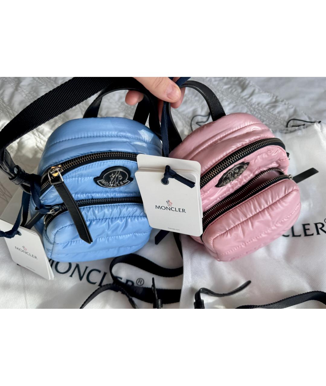 MONCLER Голубой рюкзак, фото 5