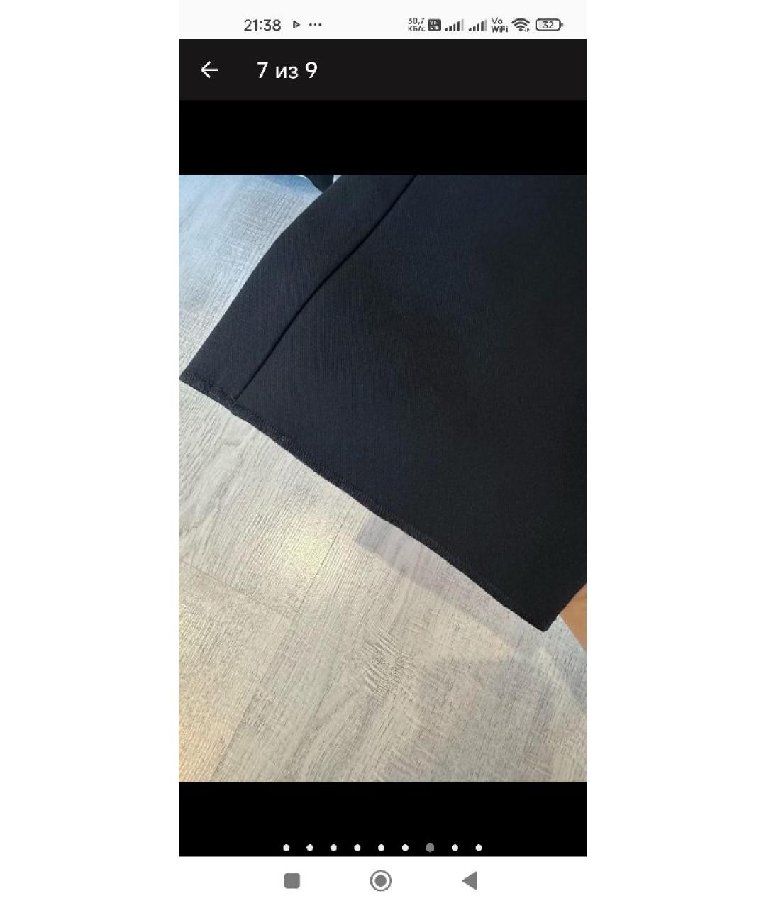 CHANEL Черные полиэстеровые прямые брюки, фото 8