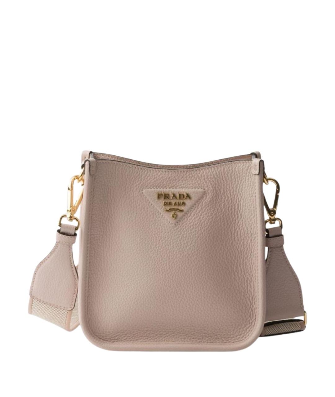 PRADA Розовая кожаная сумка через плечо, фото 1