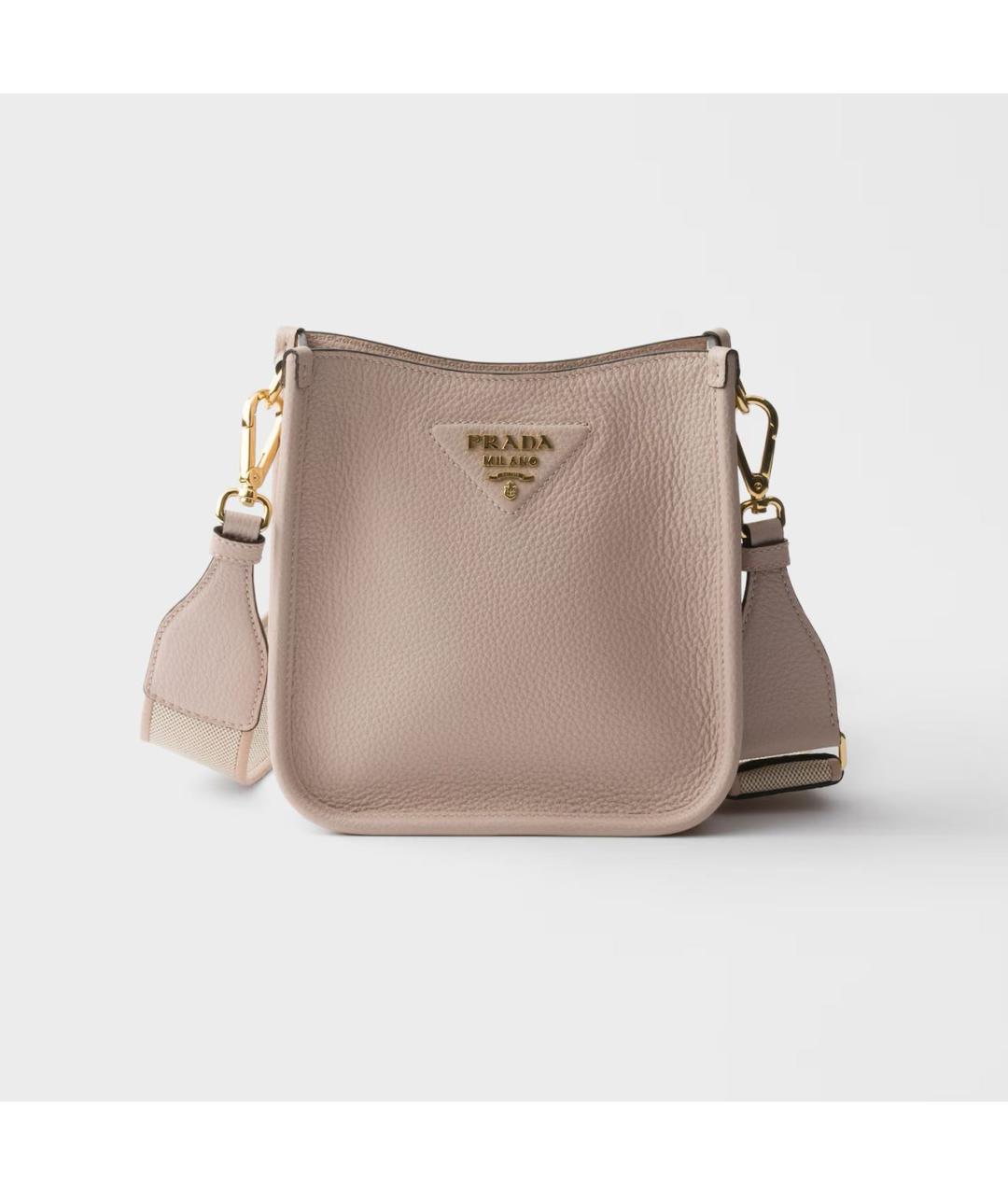 PRADA Розовая кожаная сумка через плечо, фото 5
