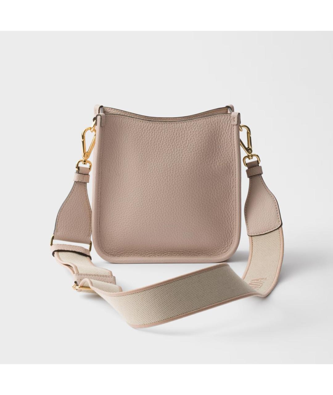 PRADA Розовая кожаная сумка через плечо, фото 3