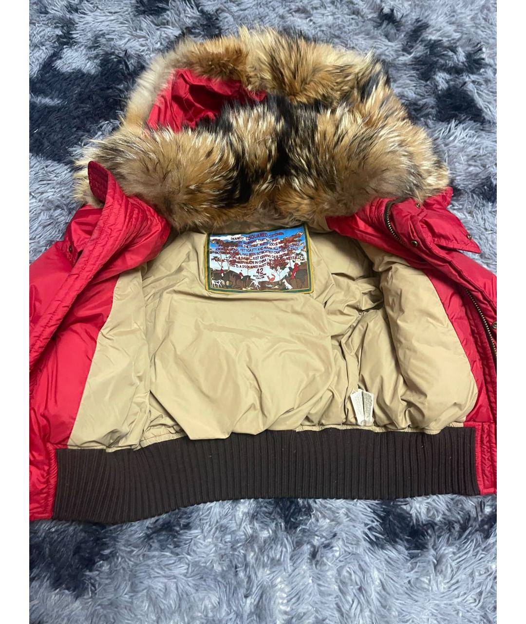 DSQUARED2 Красный пуховик, фото 4