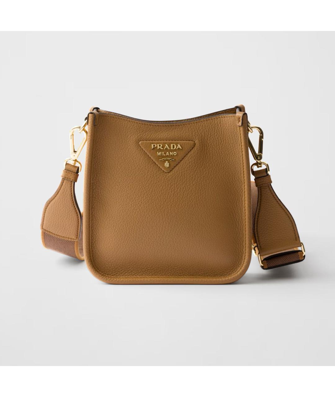PRADA Коричневая кожаная сумка через плечо, фото 7