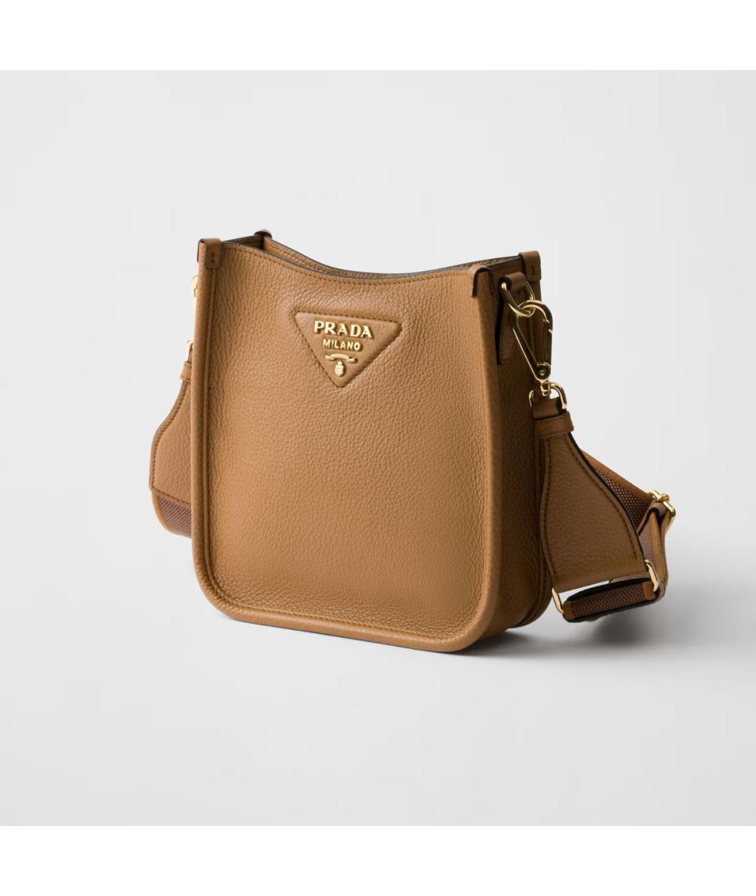 PRADA Коричневая кожаная сумка через плечо, фото 3
