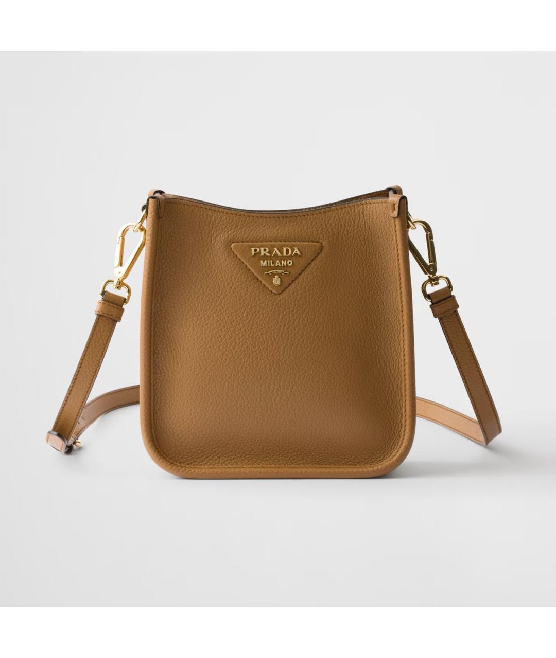 PRADA Коричневая кожаная сумка через плечо, фото 6