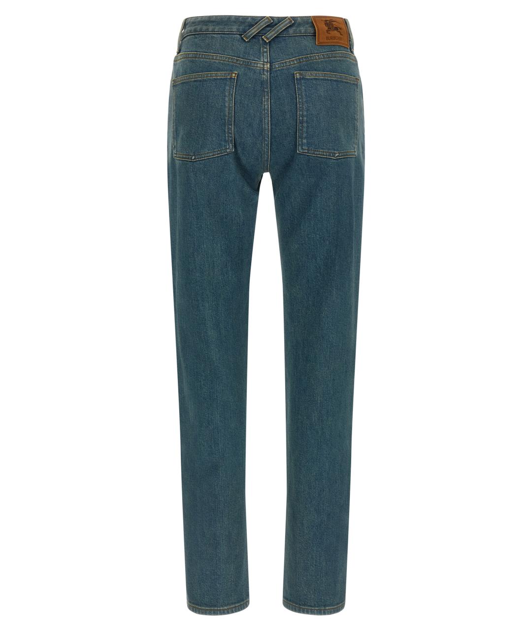BURBERRY Синие хлопковые джинсы слим, фото 2