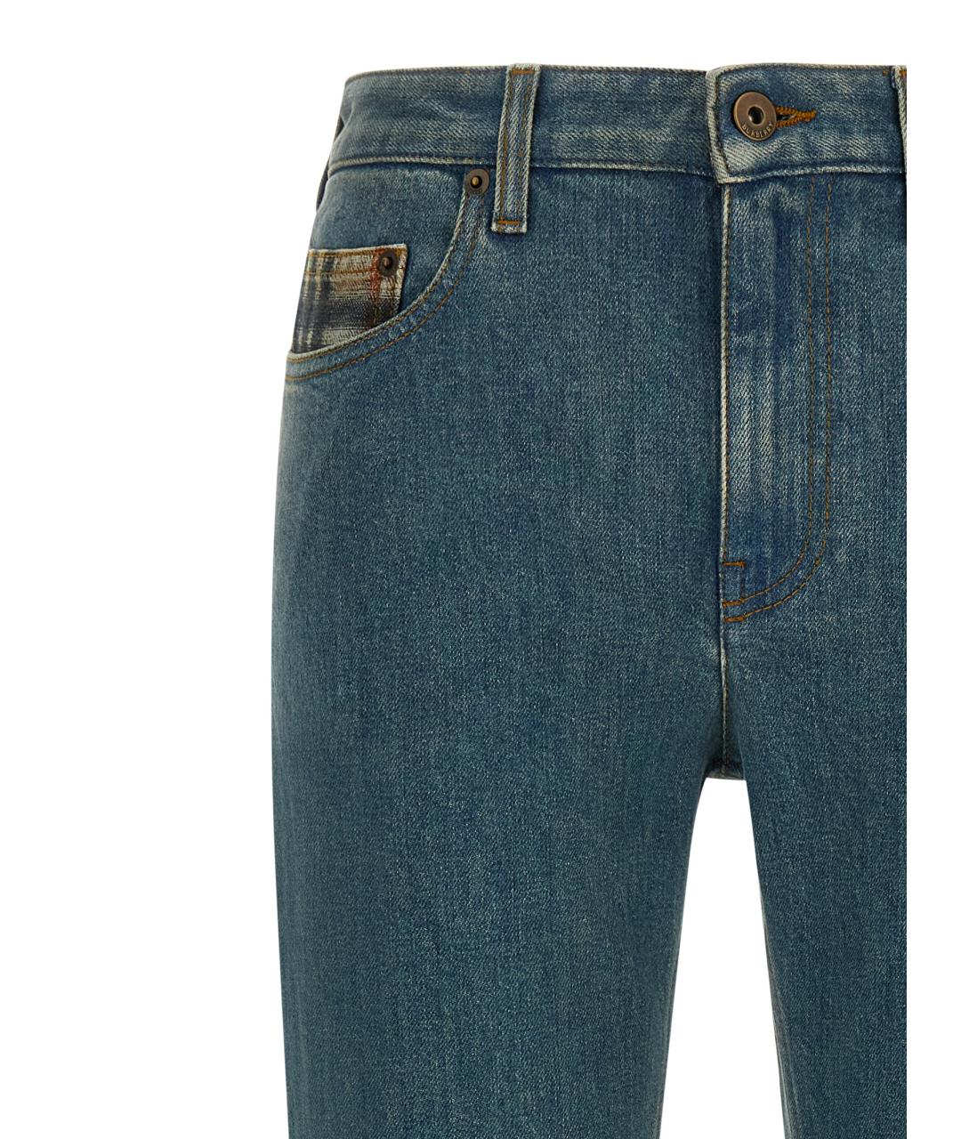 BURBERRY Синие хлопковые джинсы слим, фото 3