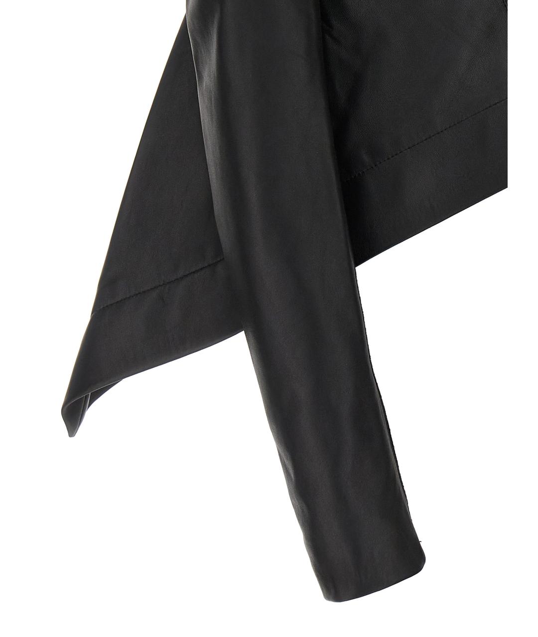 RICK OWENS Черная кожаная куртка, фото 4
