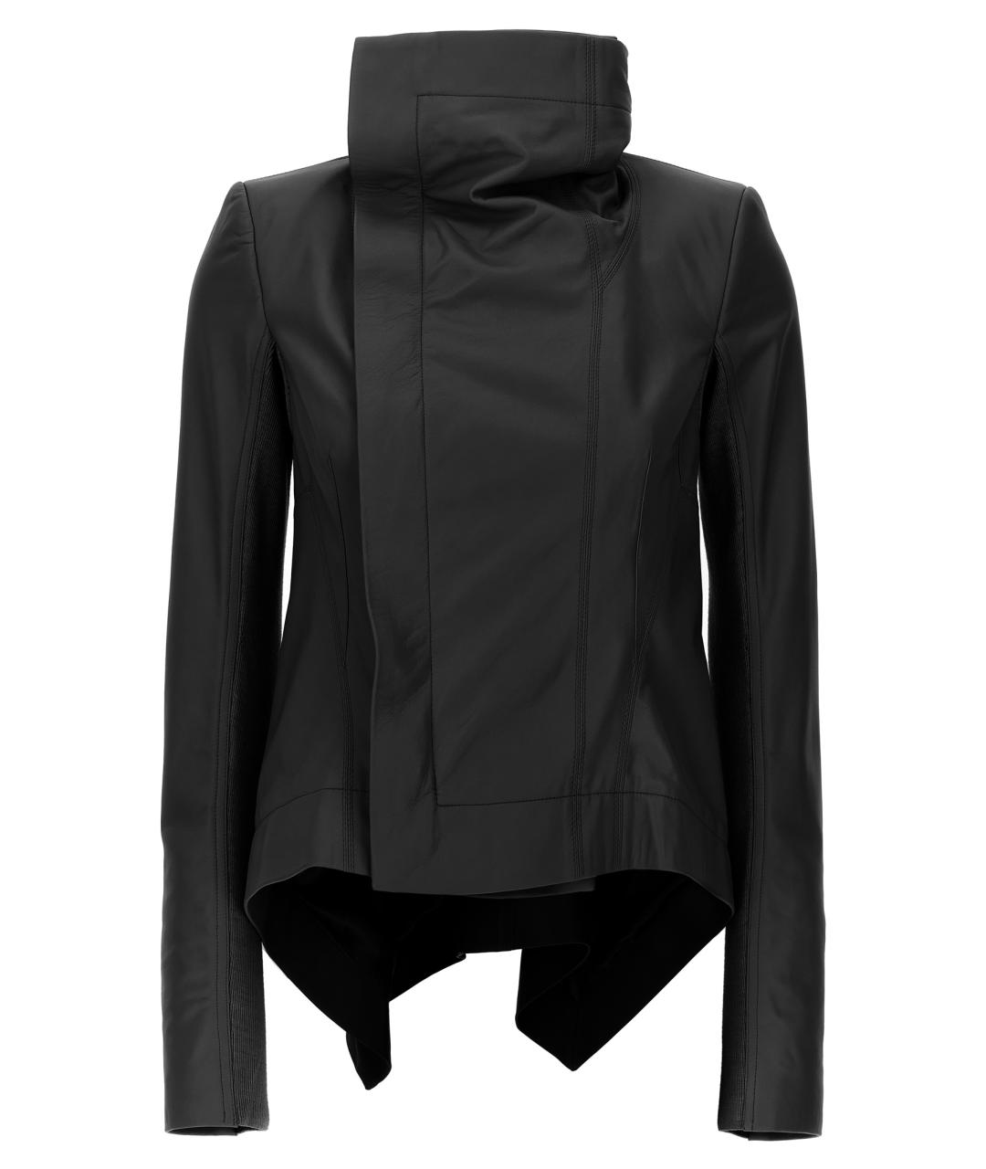 RICK OWENS Черная кожаная куртка, фото 1