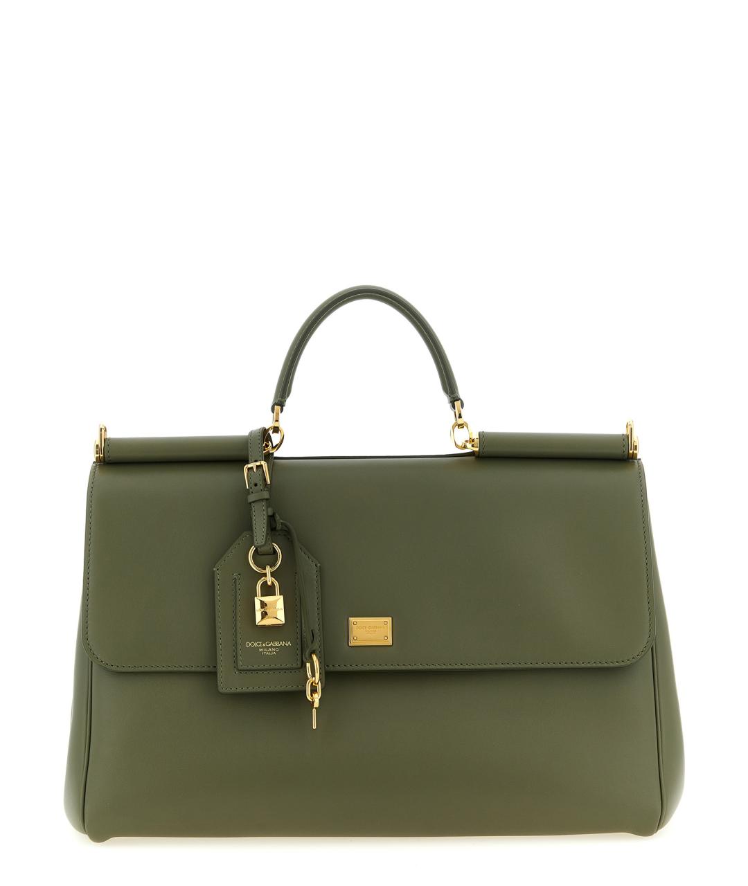 DOLCE&GABBANA Зеленая кожаная сумка через плечо, фото 1