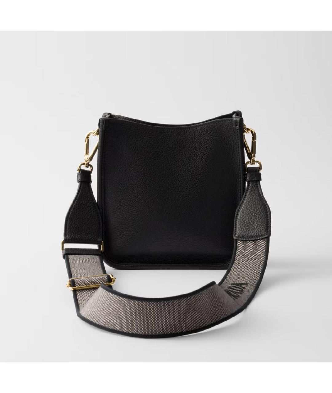 PRADA Черная кожаная сумка через плечо, фото 3