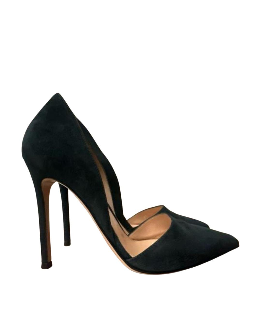 GIANVITO ROSSI Зеленые замшевые туфли, фото 1