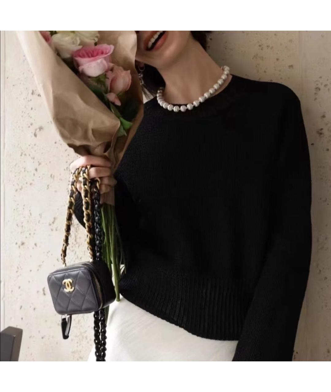 CHANEL Черная кожаная сумка через плечо, фото 4