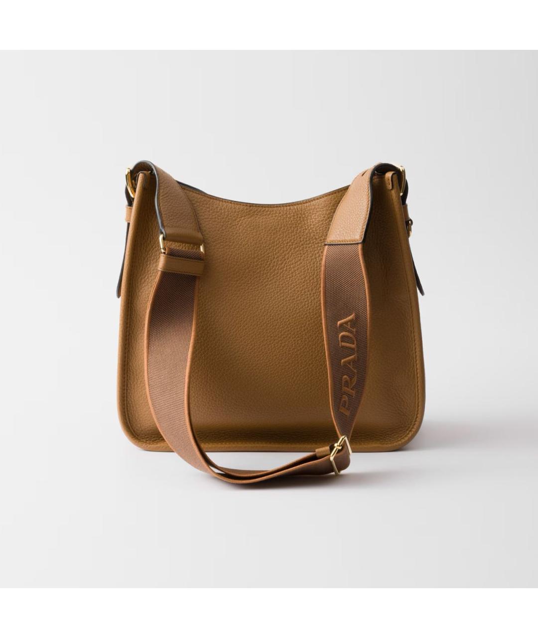 PRADA Коричневая кожаная сумка через плечо, фото 3
