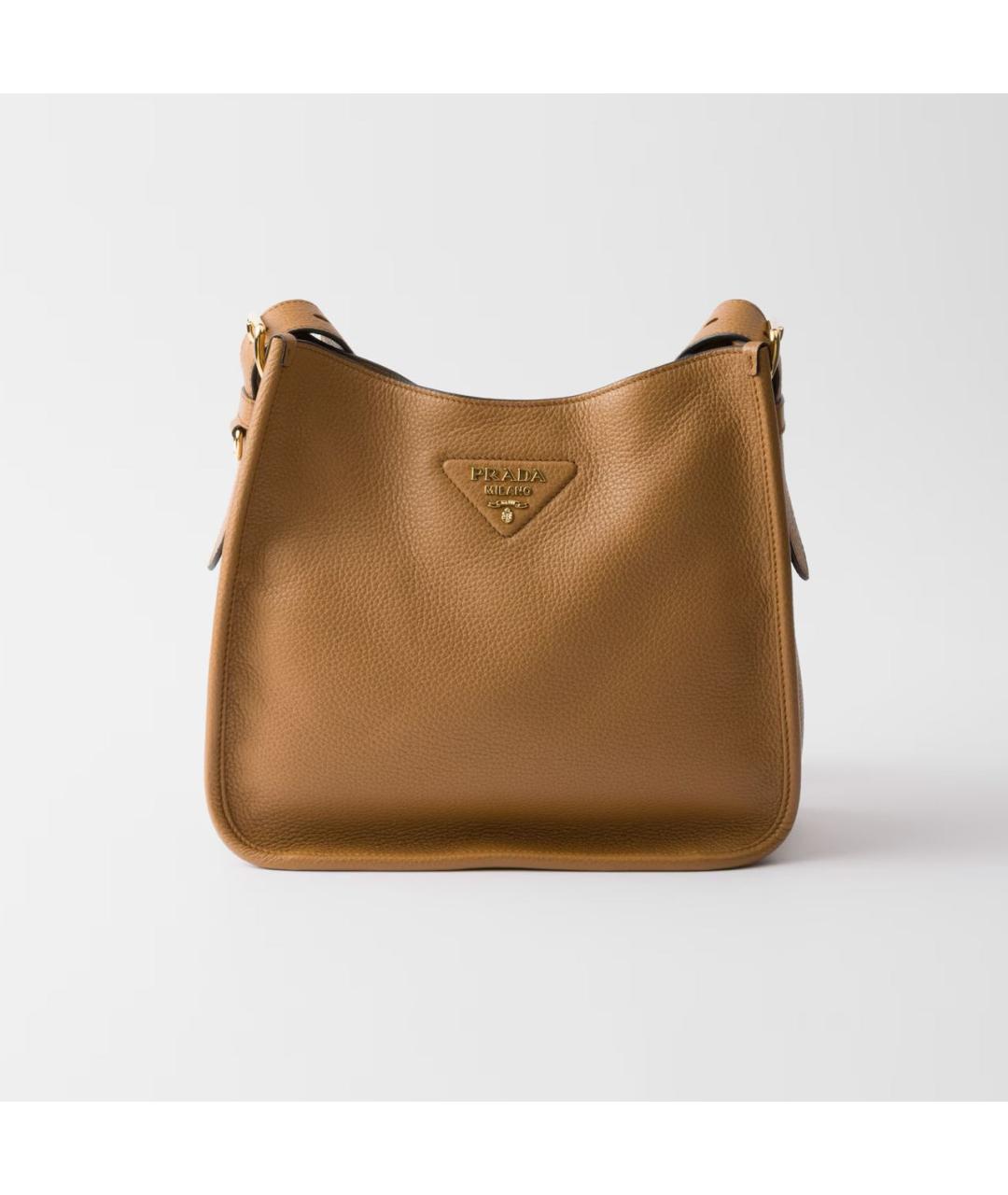 PRADA Коричневая кожаная сумка через плечо, фото 4