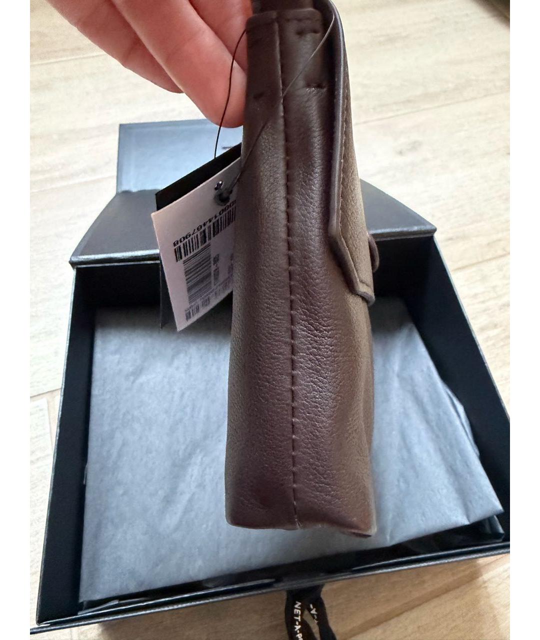 THE ROW Коричневая кожаная сумка с короткими ручками, фото 6