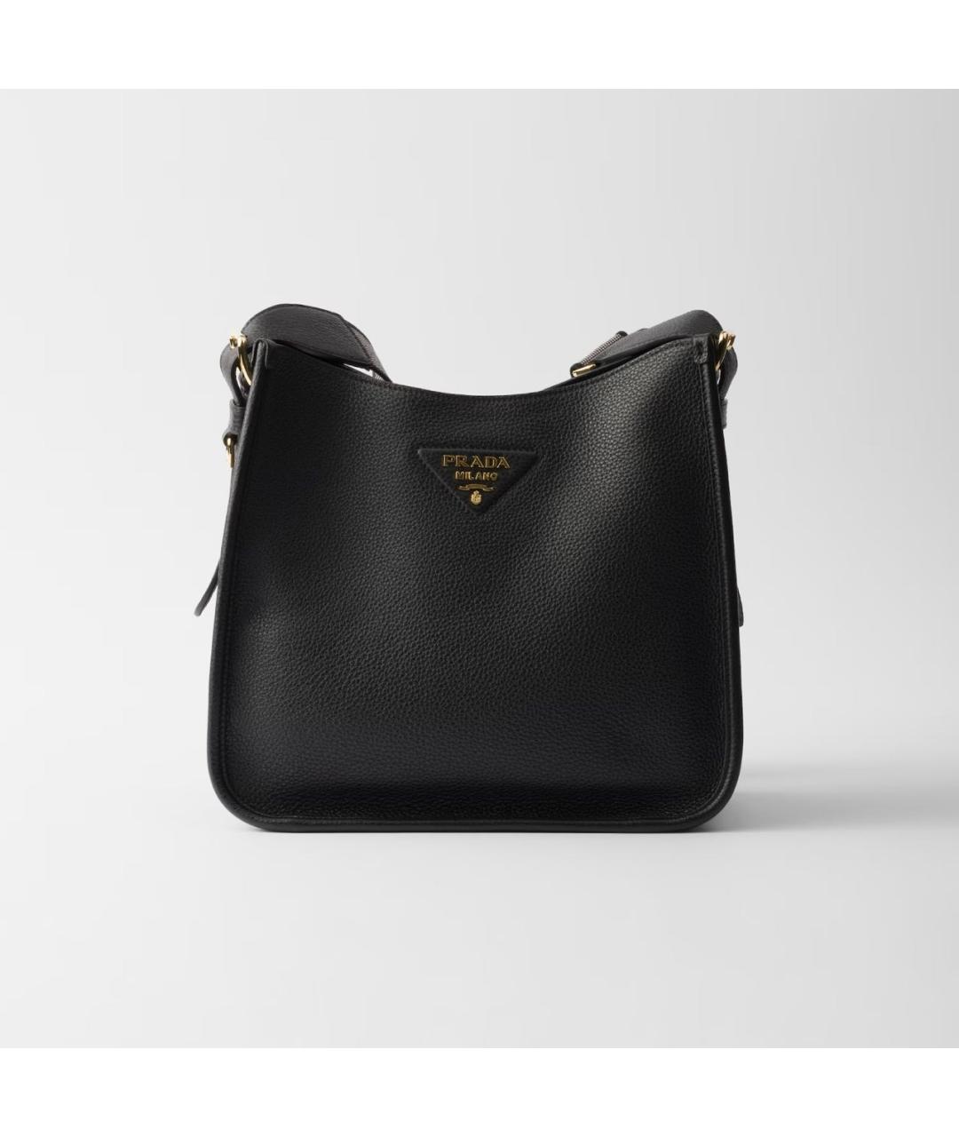 PRADA Черная кожаная сумка через плечо, фото 4