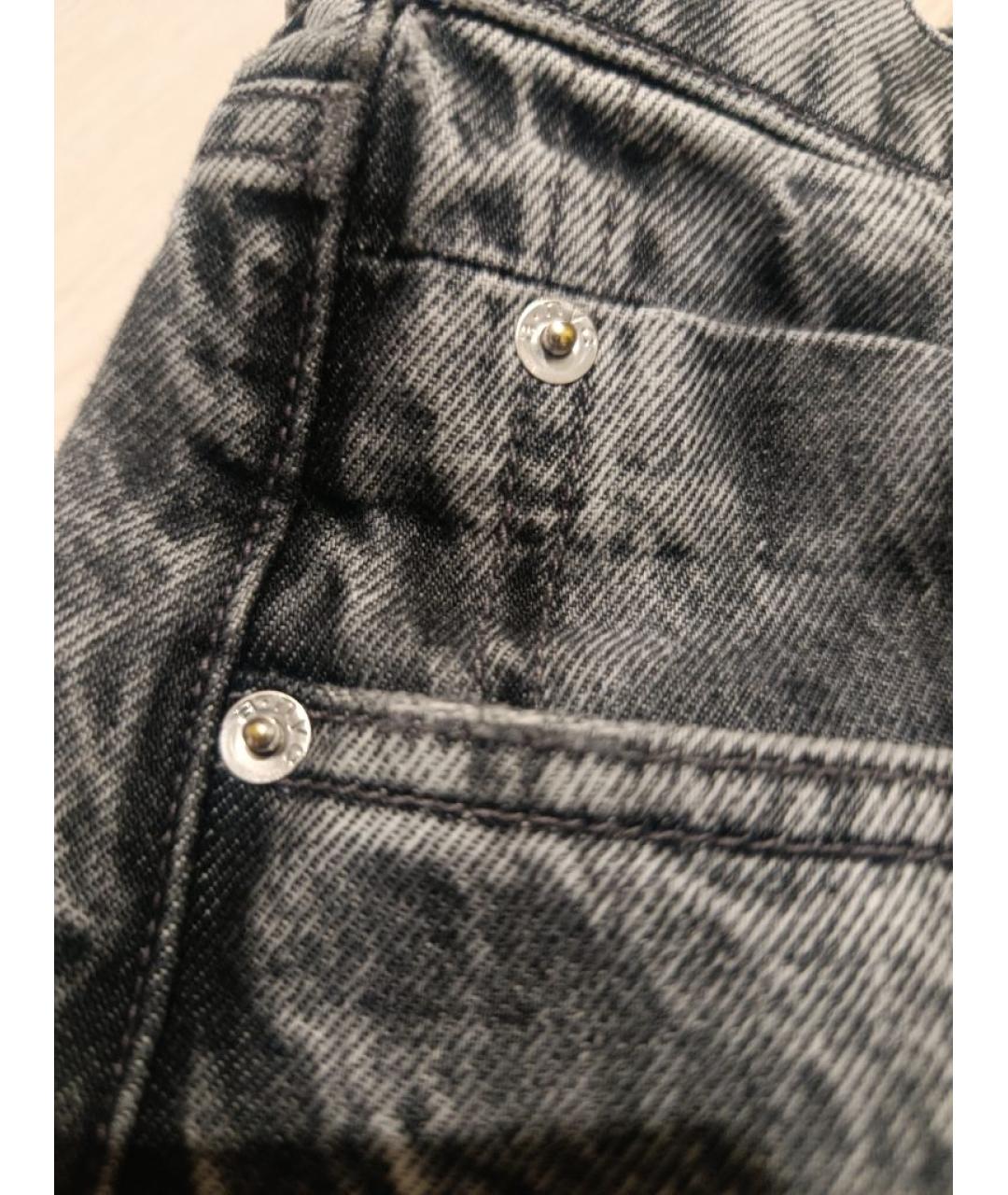 ALEXANDER WANG Серые хлопковые прямые джинсы, фото 6