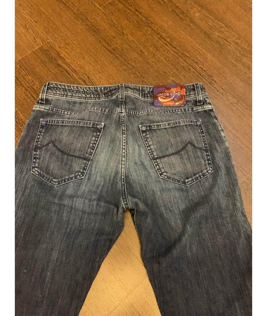 JACOB COHEN Синие хлопковые прямые джинсы, фото 5
