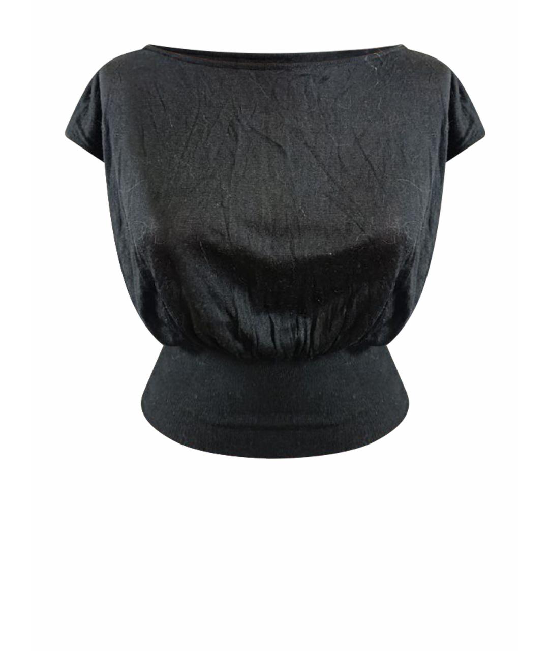 GIAMBATTISTA VALLI Черная шелковая блузы, фото 1