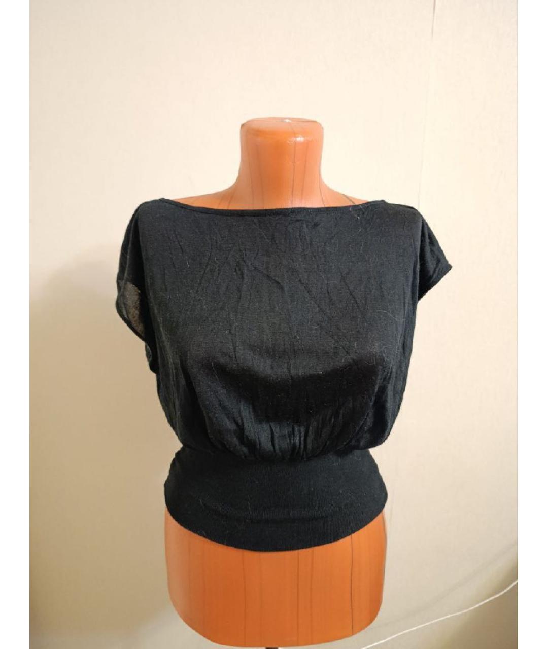 GIAMBATTISTA VALLI Черная шелковая блузы, фото 5