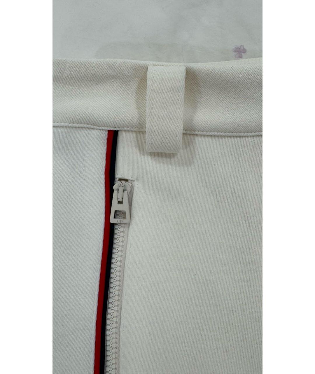 CHRISTIAN DIOR Белые полиамидовые брюки узкие, фото 4