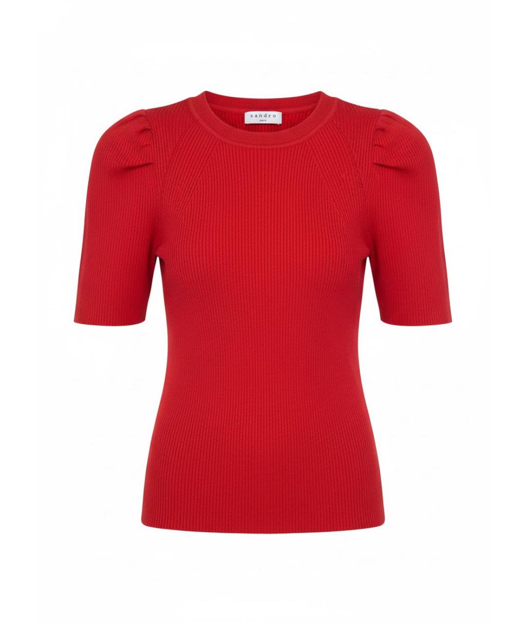 SANDRO Красный шерстяной джемпер / свитер, фото 8