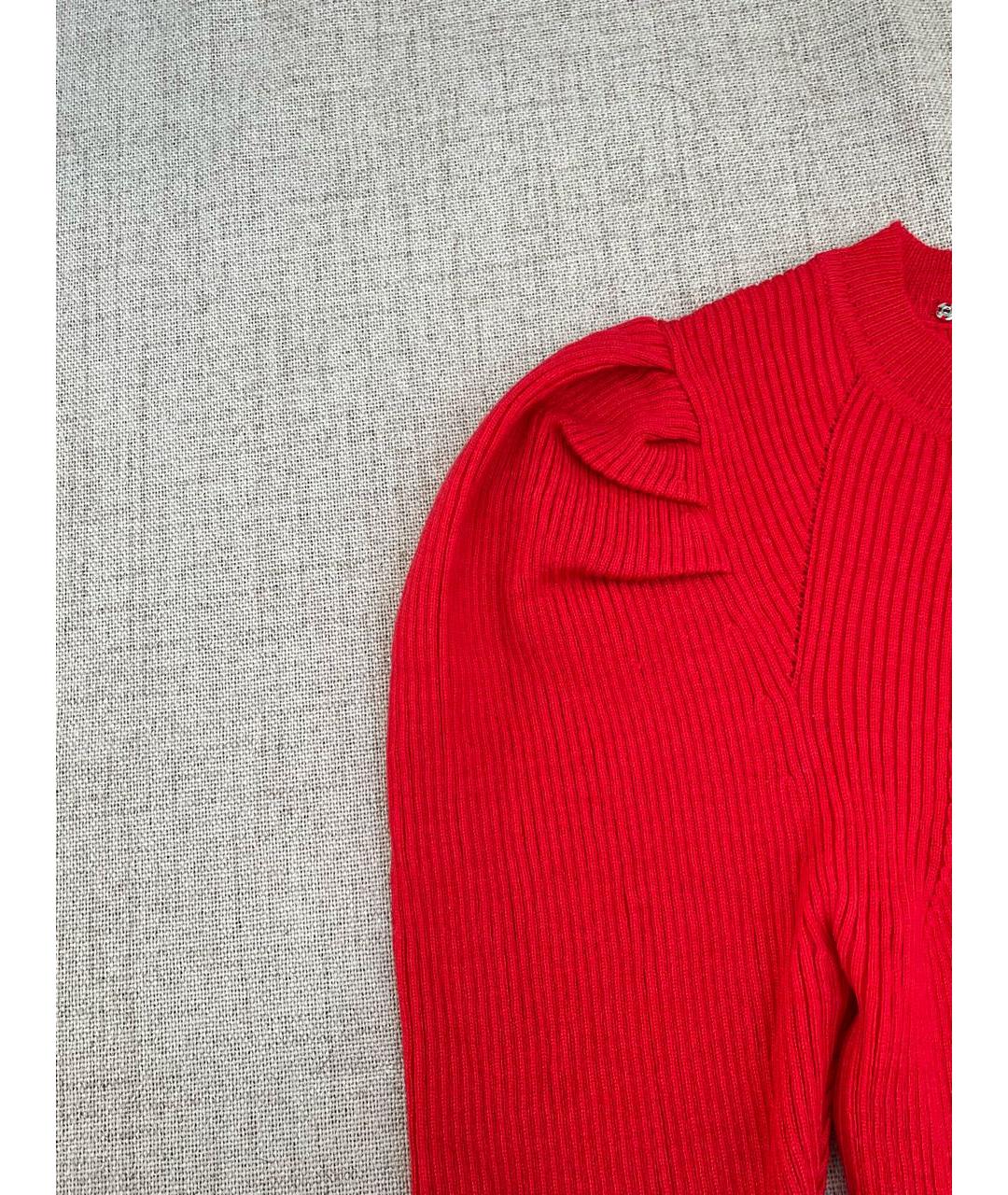 SANDRO Красный шерстяной джемпер / свитер, фото 3