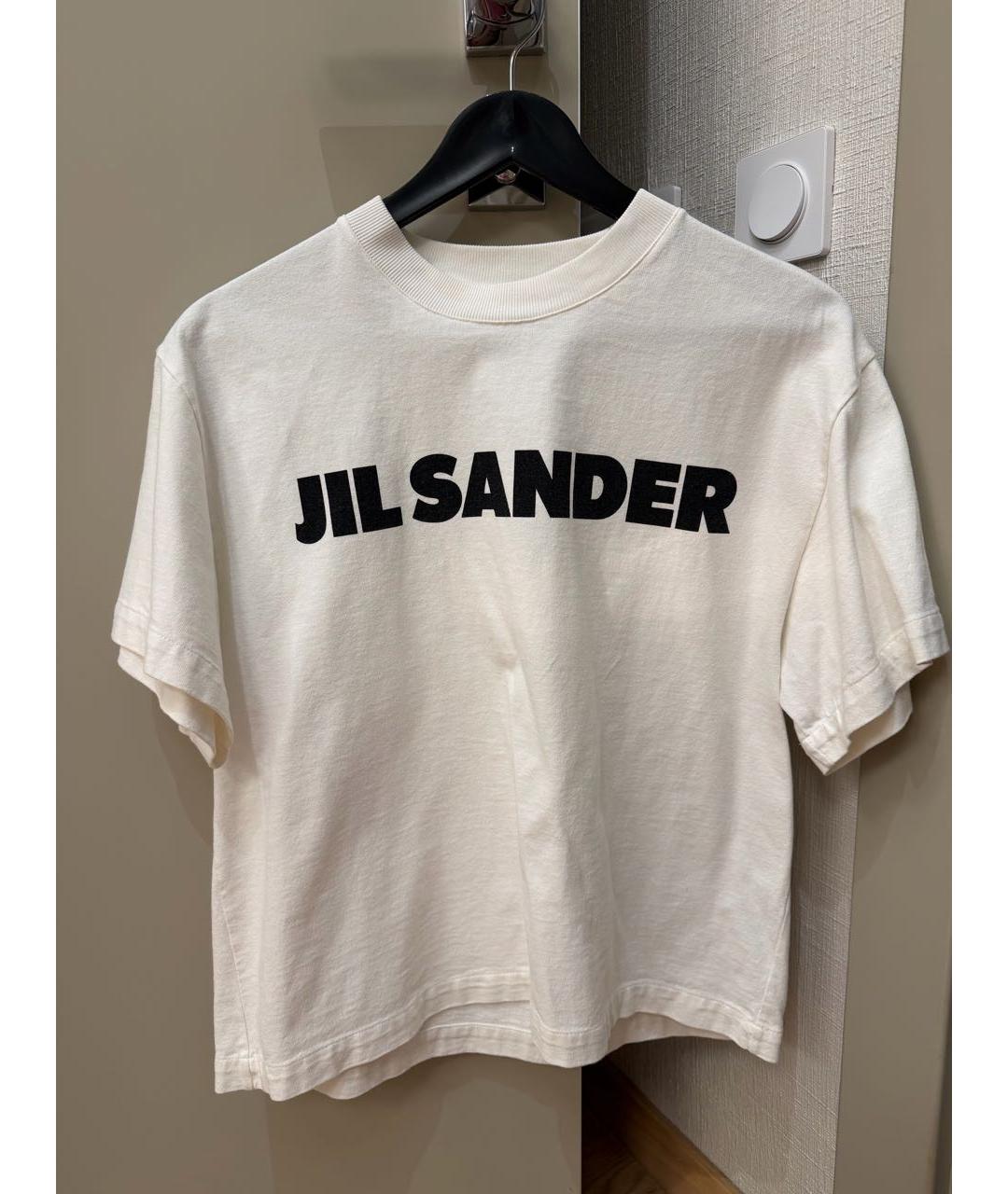 JIL SANDER Белая хлопковая футболка, фото 5