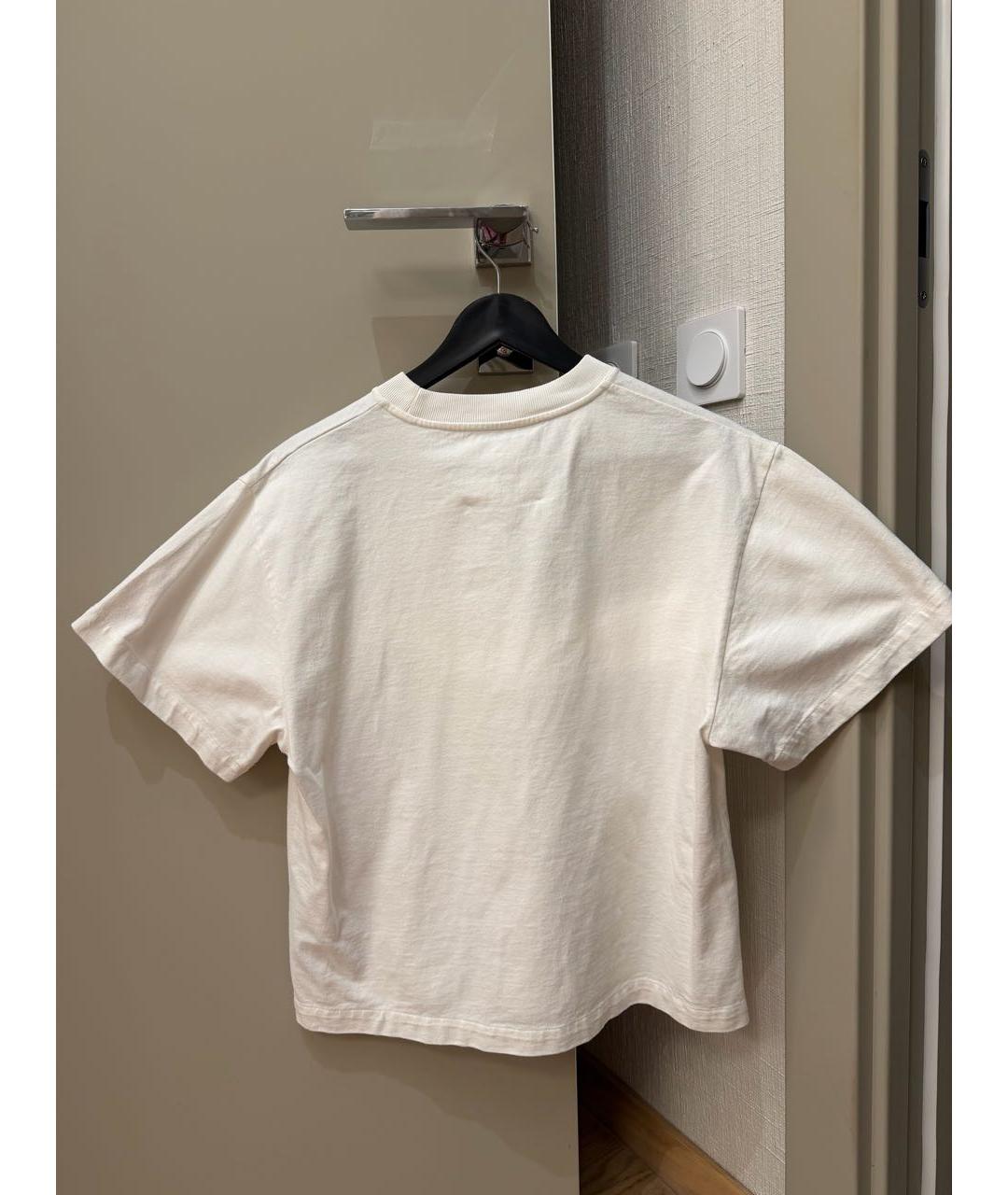 JIL SANDER Белая хлопковая футболка, фото 2