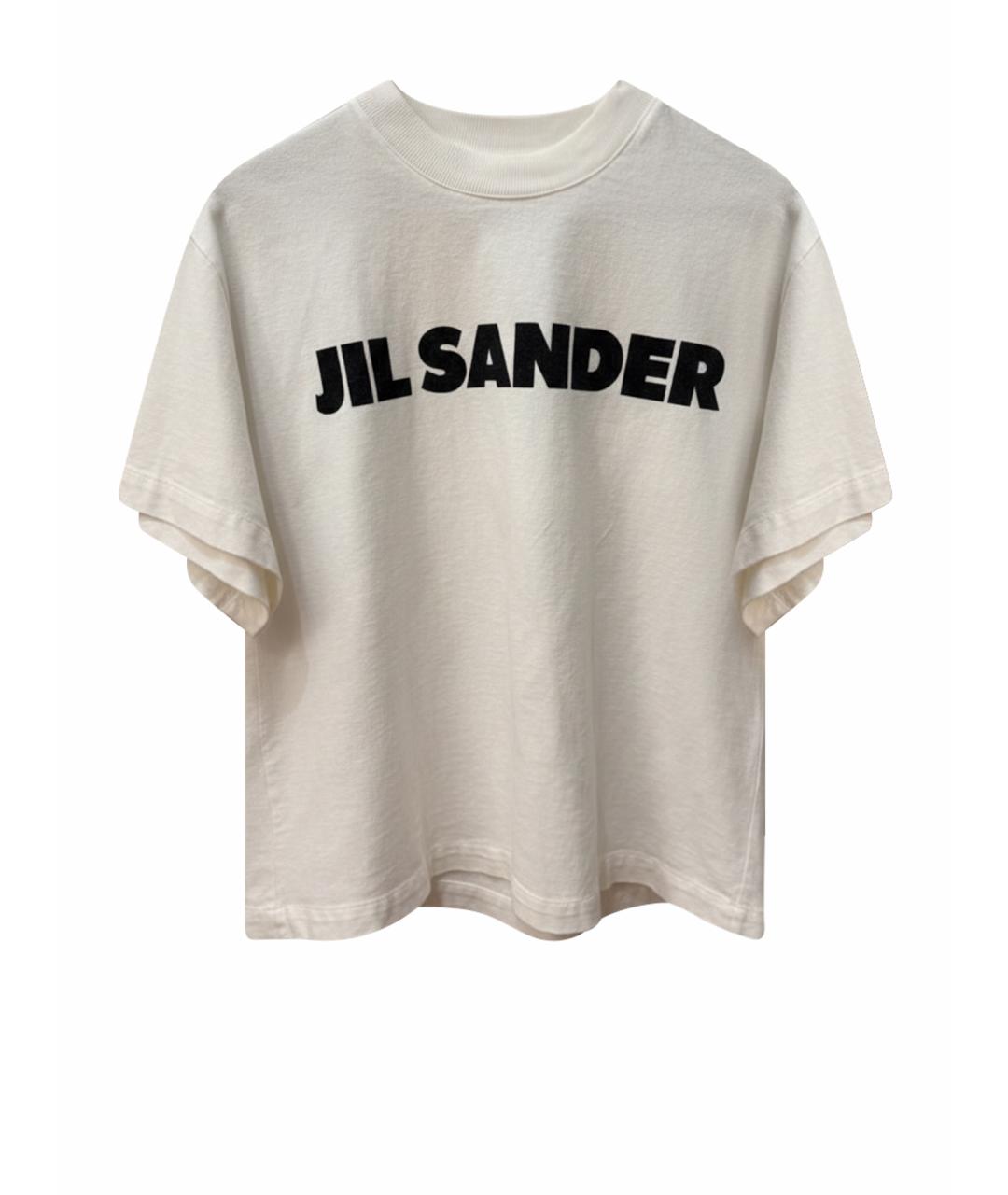 JIL SANDER Белая хлопковая футболка, фото 1