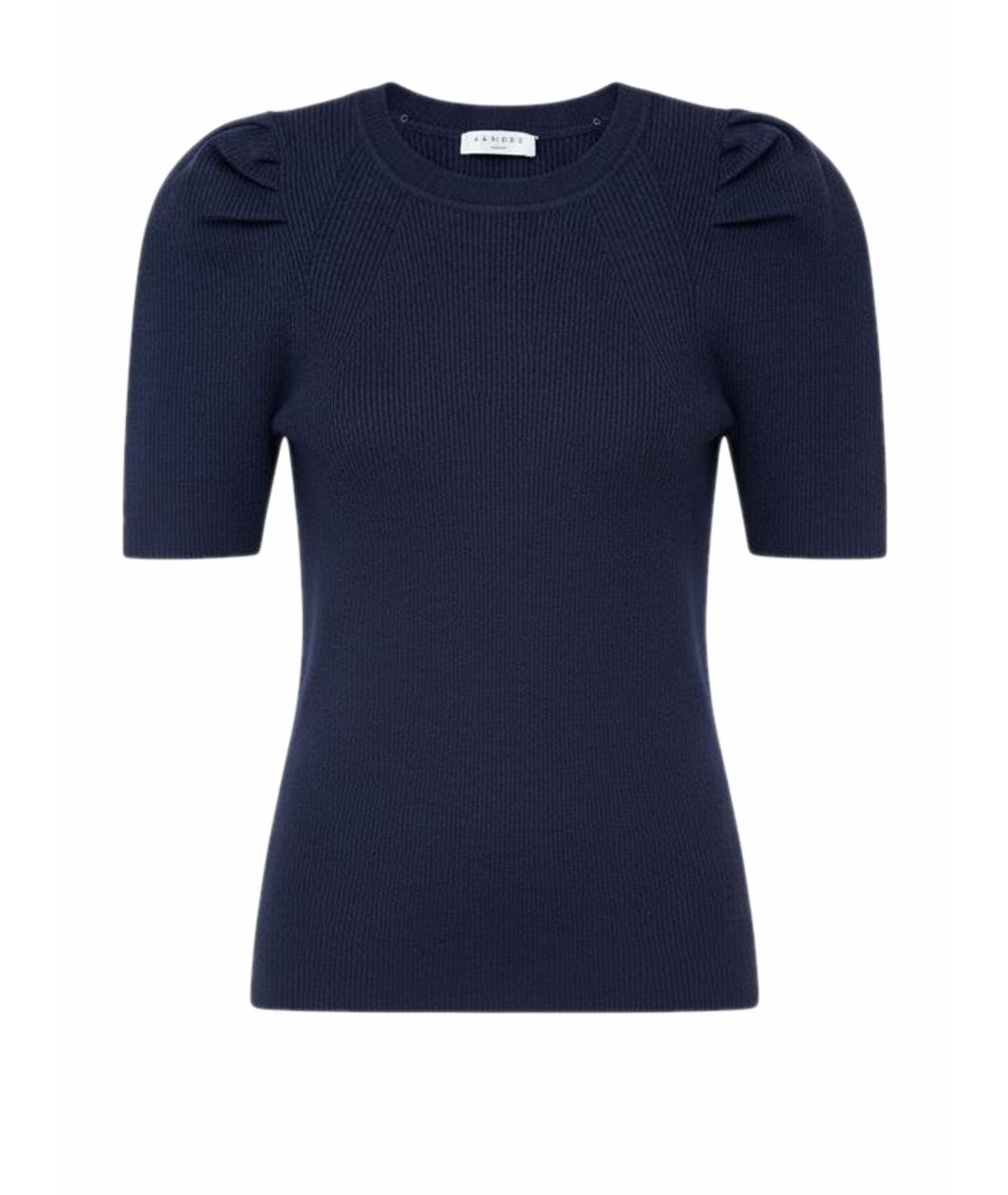 SANDRO Синий шерстяной джемпер / свитер, фото 7