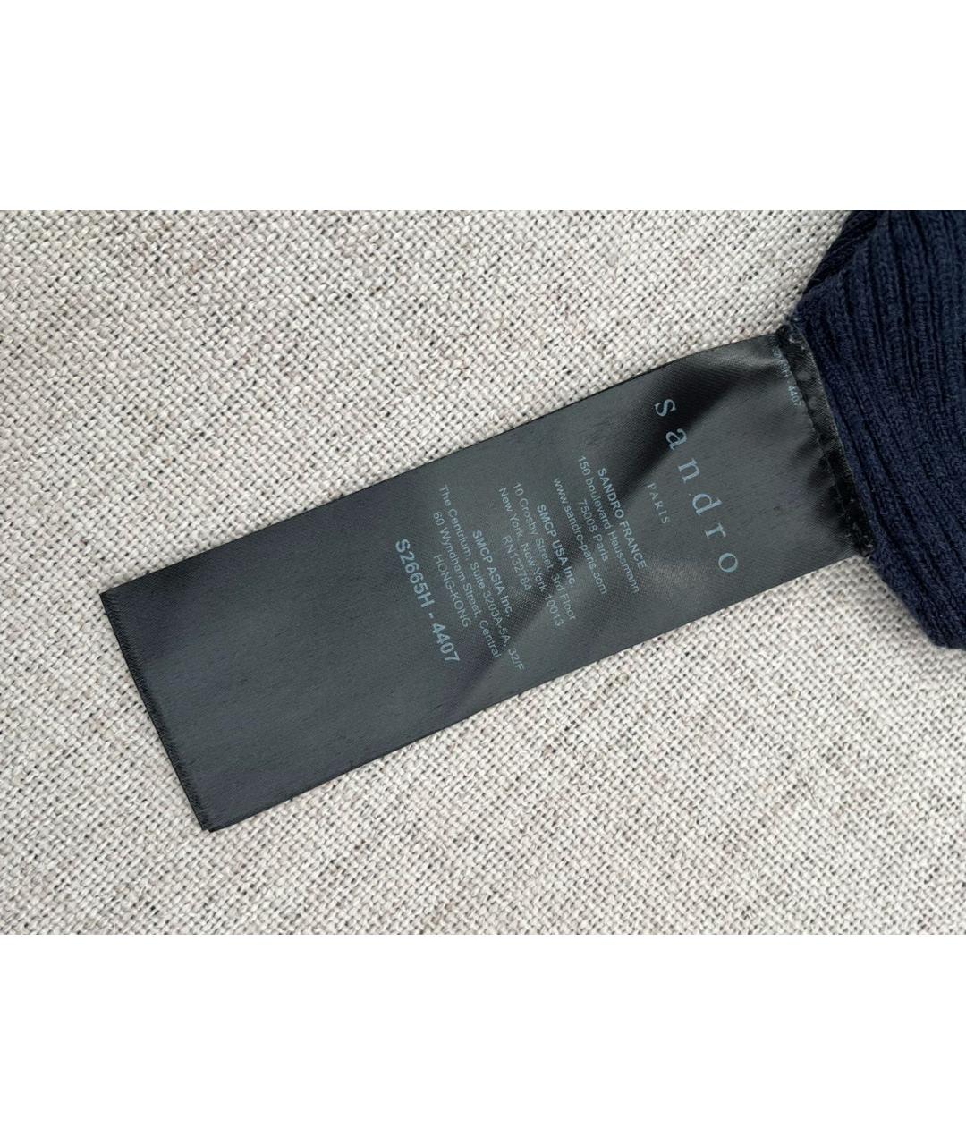 SANDRO Синий шерстяной джемпер / свитер, фото 5