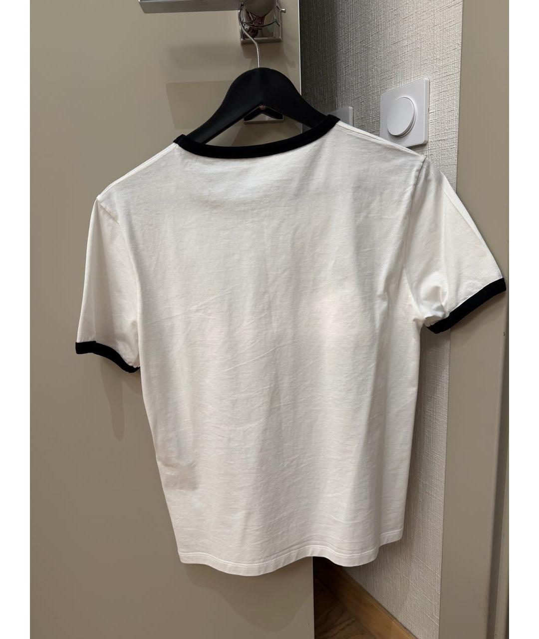 CELINE Белая хлопковая футболка, фото 3