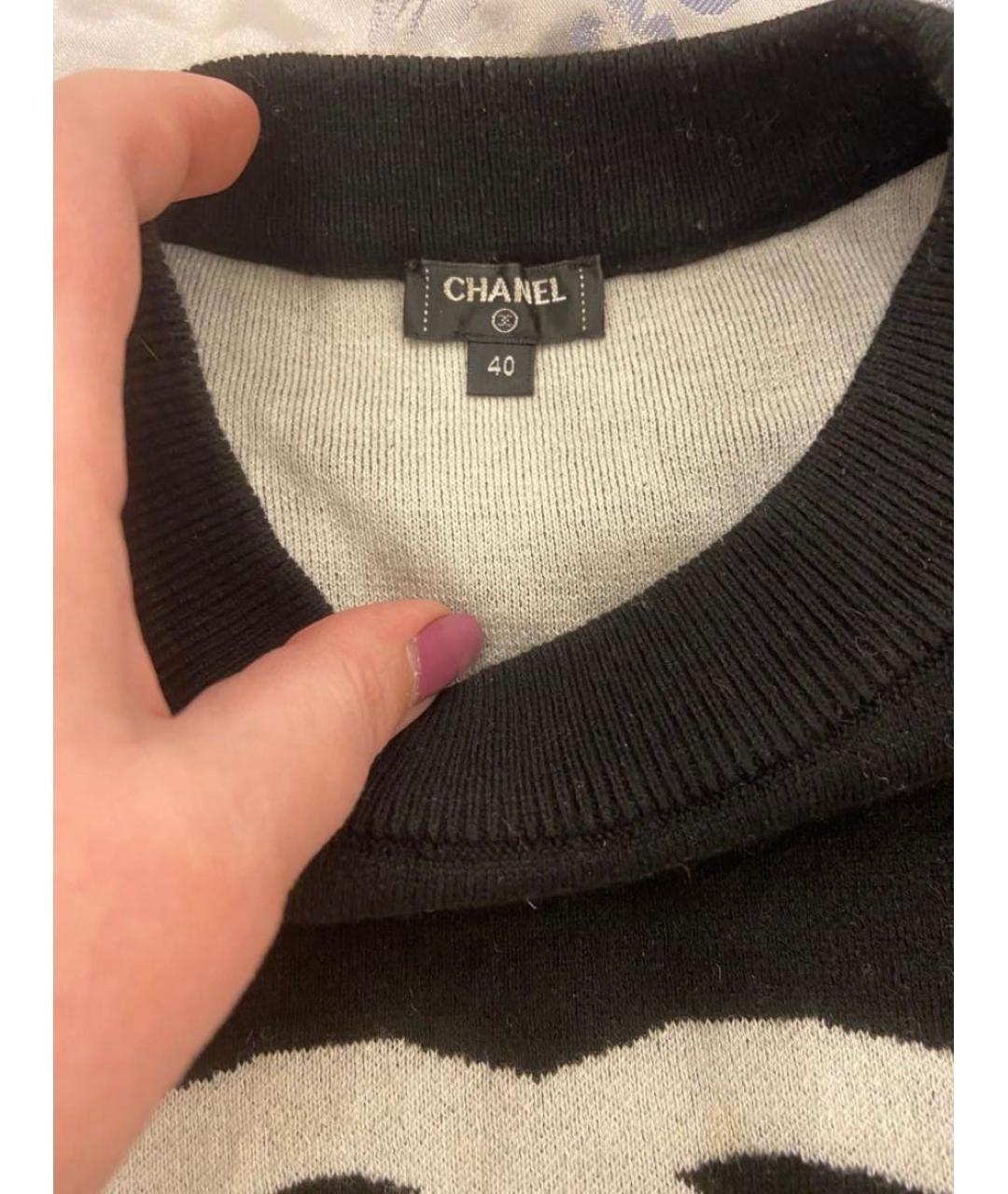 CHANEL Черный кашемировый джемпер / свитер, фото 3