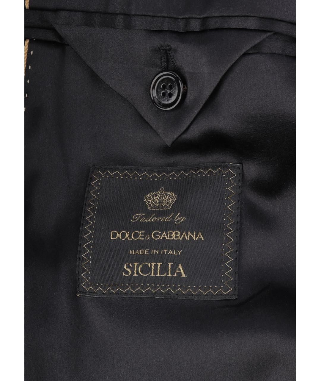 DOLCE&GABBANA Черный шерстяной пиджак, фото 3