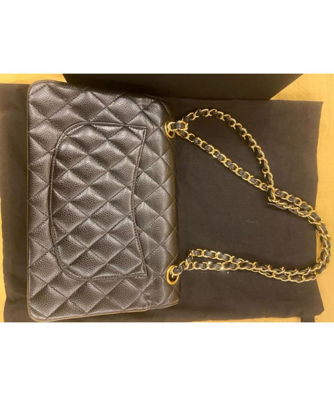 CHANEL Черная кожаная сумка через плечо, фото 3