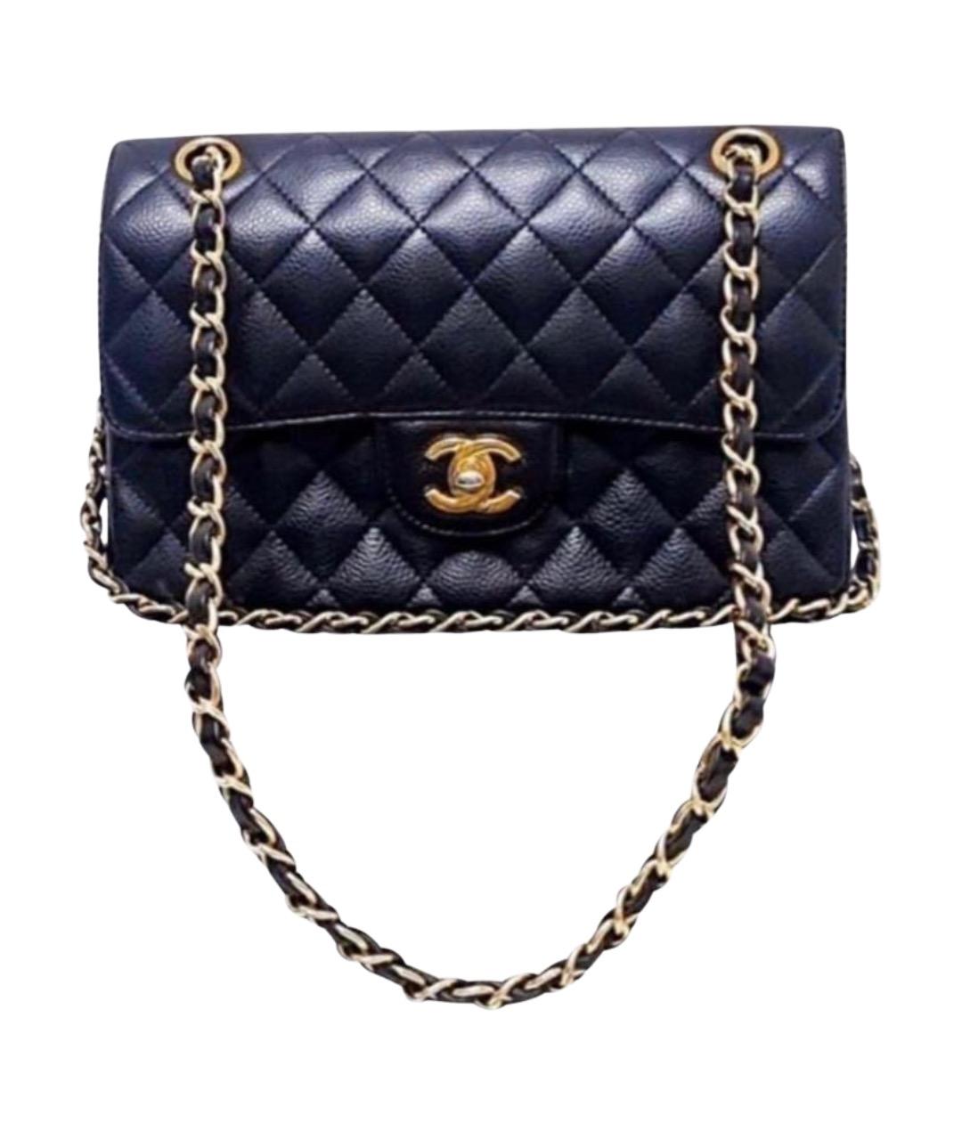 CHANEL Черная кожаная сумка через плечо, фото 1