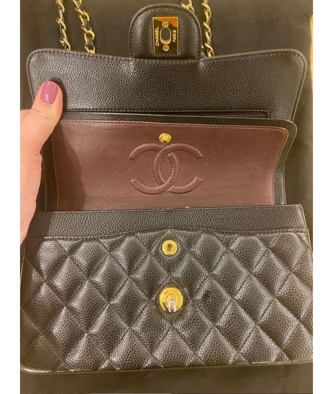 CHANEL Черная кожаная сумка через плечо, фото 4