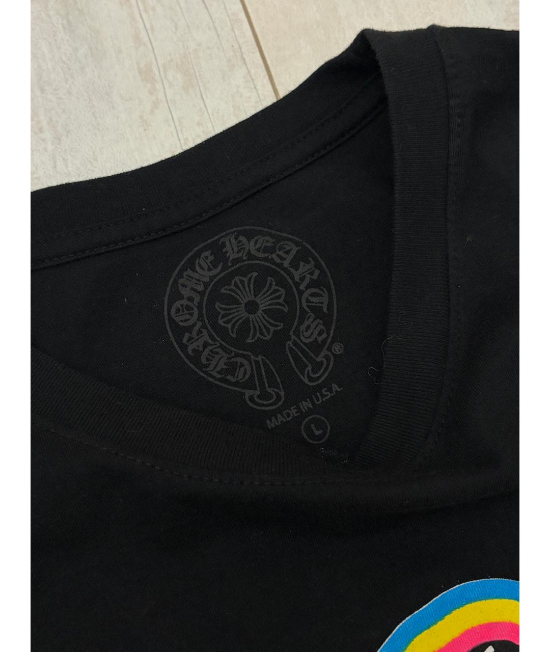 CHROME HEARTS Черная хлопковая футболка, фото 6