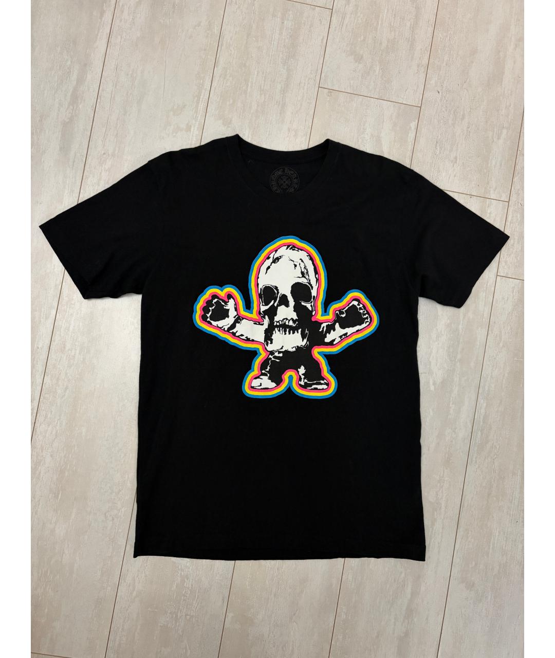 CHROME HEARTS Черная хлопковая футболка, фото 7