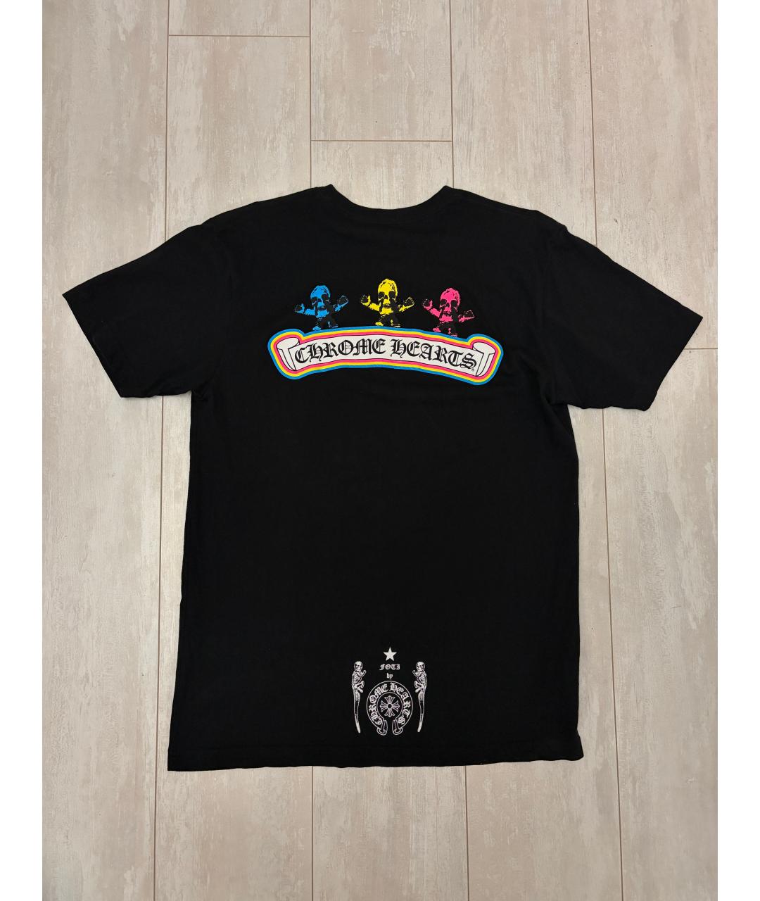 CHROME HEARTS Черная хлопковая футболка, фото 2