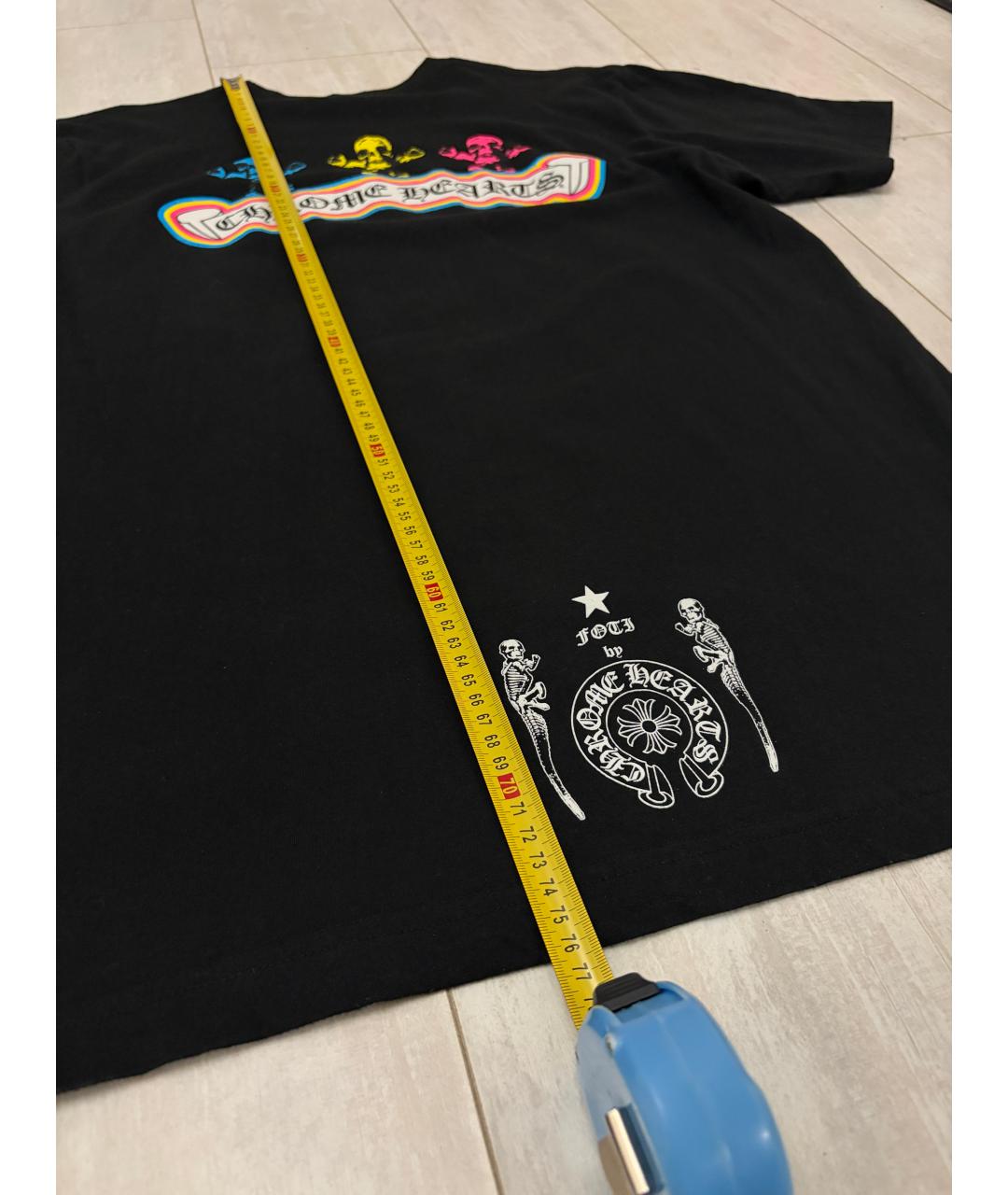 CHROME HEARTS Черная хлопковая футболка, фото 4