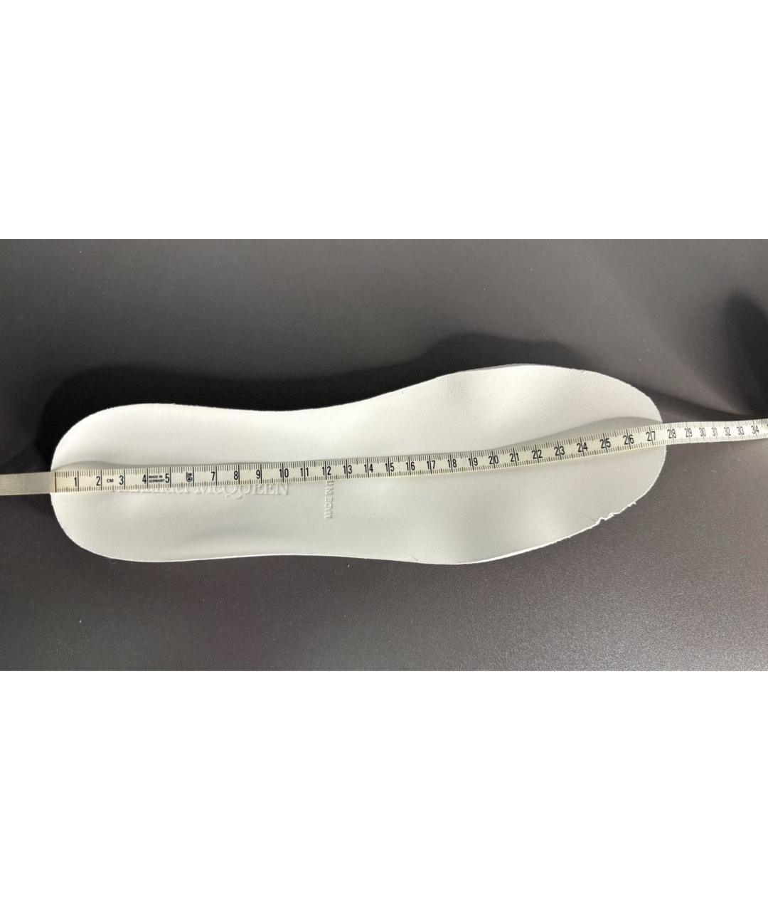 ALEXANDER MCQUEEN Белые кожаные низкие кроссовки / кеды, фото 6